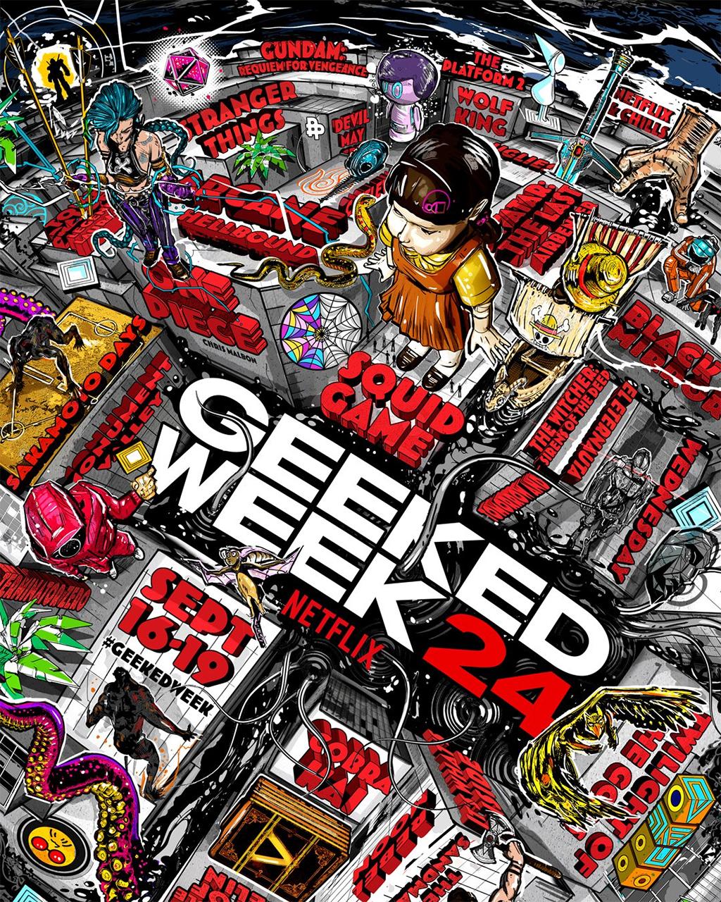 ملصق حدث نتفليكس Geeked Week 2024